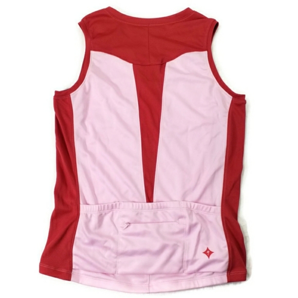 Specialized Cosa Jersey Pink Zip Front Sleeveless Cycling Shirt Womens Large - Picture 11 of 11